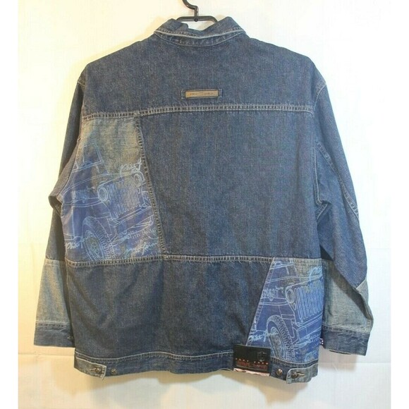 Vintage Y2K Phat Farm SUG Trucker Jacket Denim Graphic Jean Mens Coat Size XL - Picture 6 of 9